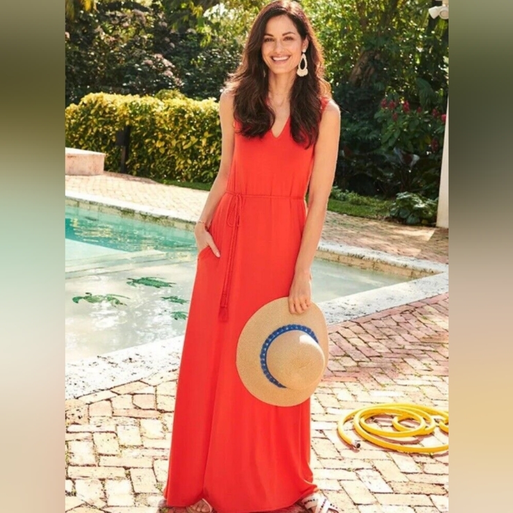 Matilda Jane Vibrant Orange Maxi Dress Size L